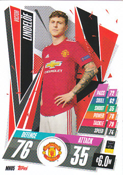 Victor Lindelof Manchester United 2020/21 Topps Match Attax CL #MNU05